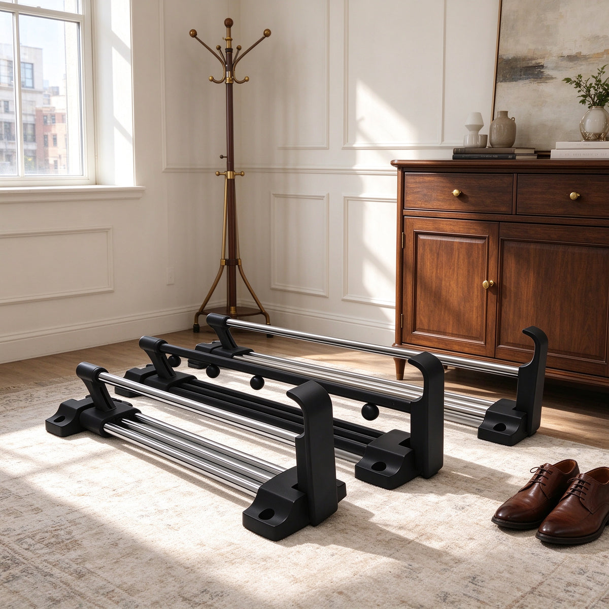Pull-Out Pants Rack, Closet Rail, 9.8, 13.8 or 19.7 in, Solid Steel