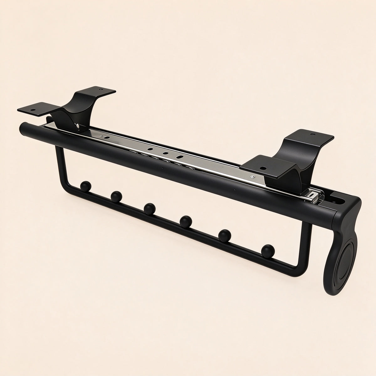 Pull-Out Pants Rack, Two-Section Beaded Rail, 9.8-19.7 in