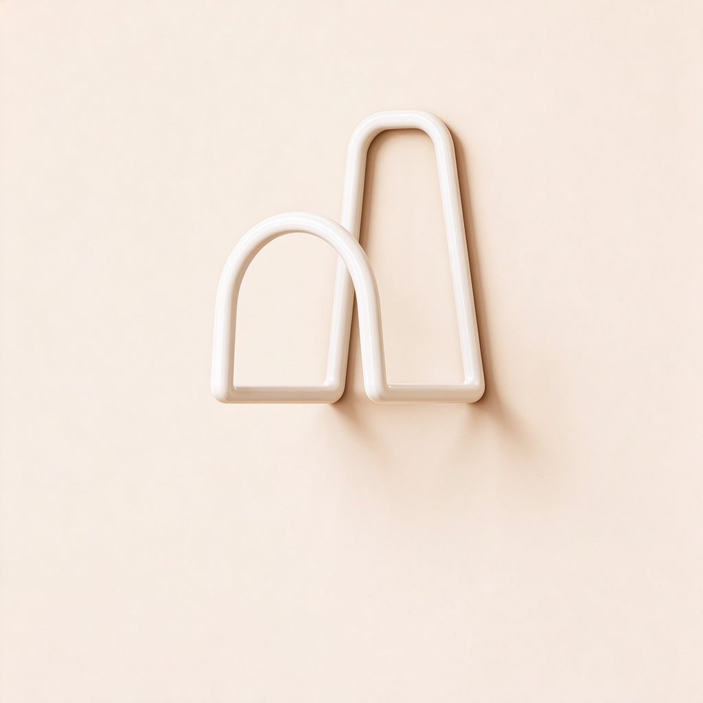Racket Wall Hook, No-Drill Holder, 4.7 in Tall, 2 or 3 Pack