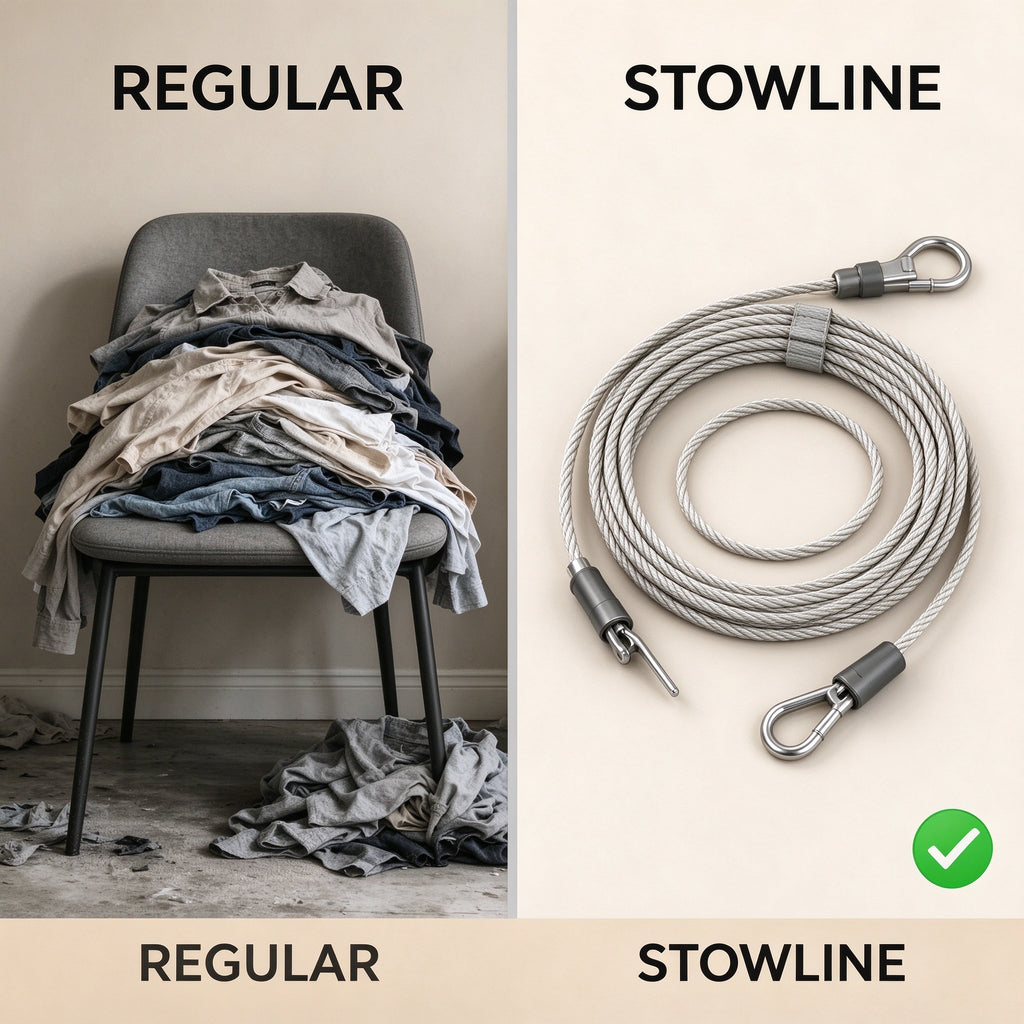 Retractable Clothesline, No-Drill Wall Mount, 13.8-16.7 ft