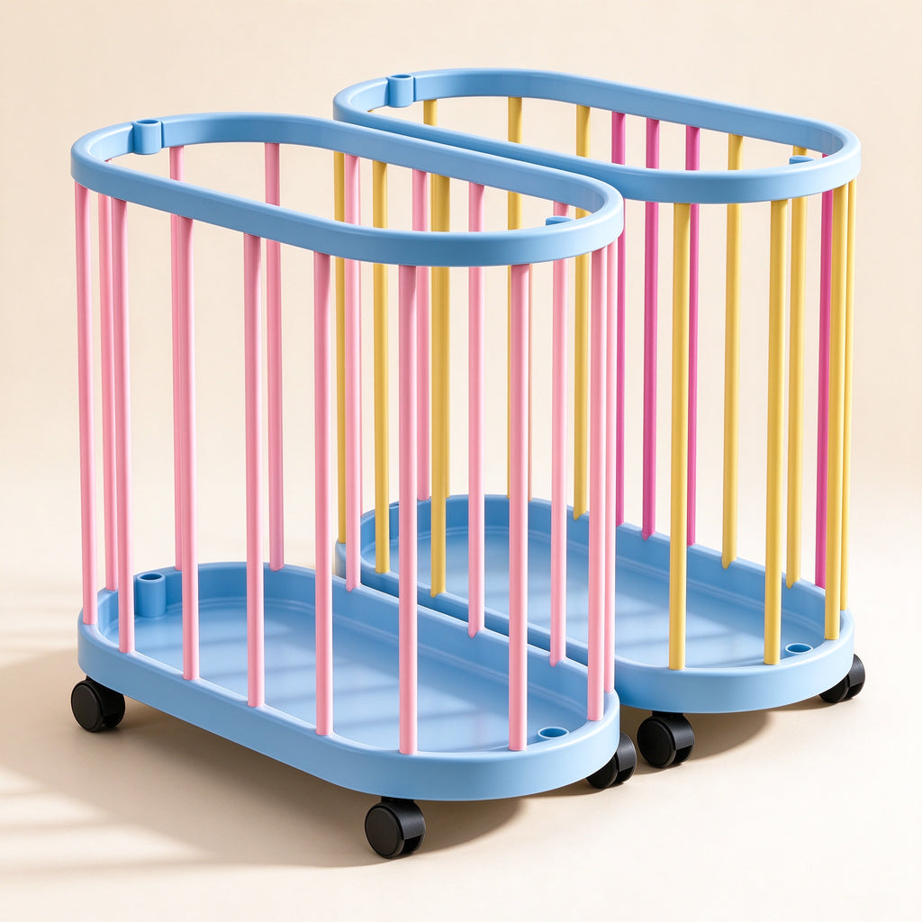 Rolling Storage Basket for Yoga Mats and Laundry, 9.8 or 11.8 in Wide