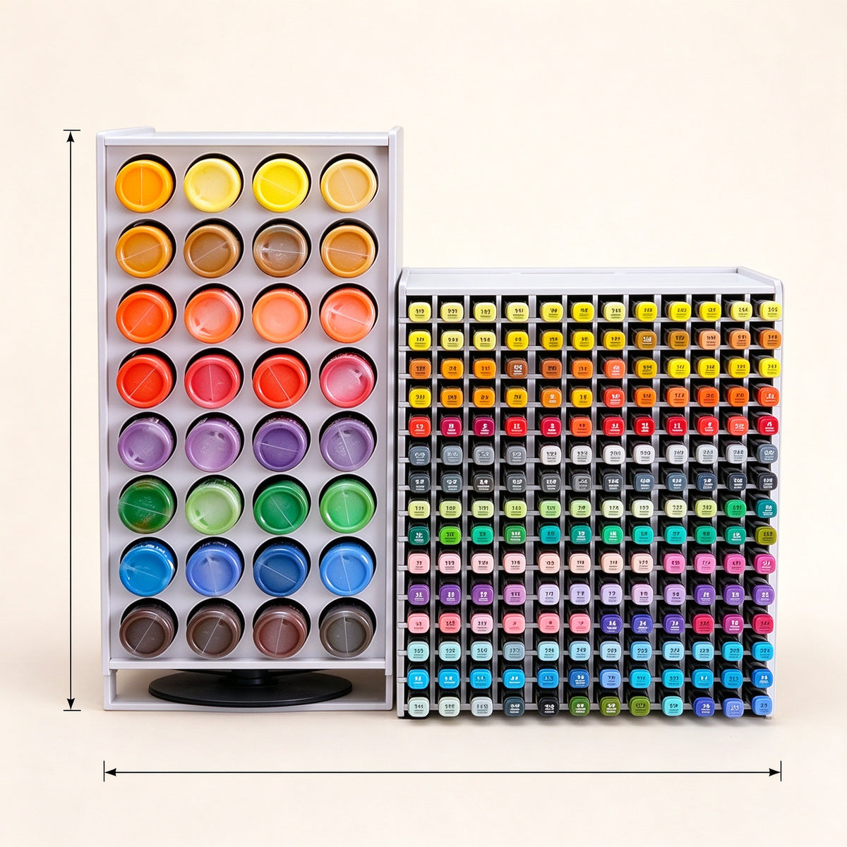 Rotating Paint and Marker Storage Tower for Desk, 72 or 120 Holes