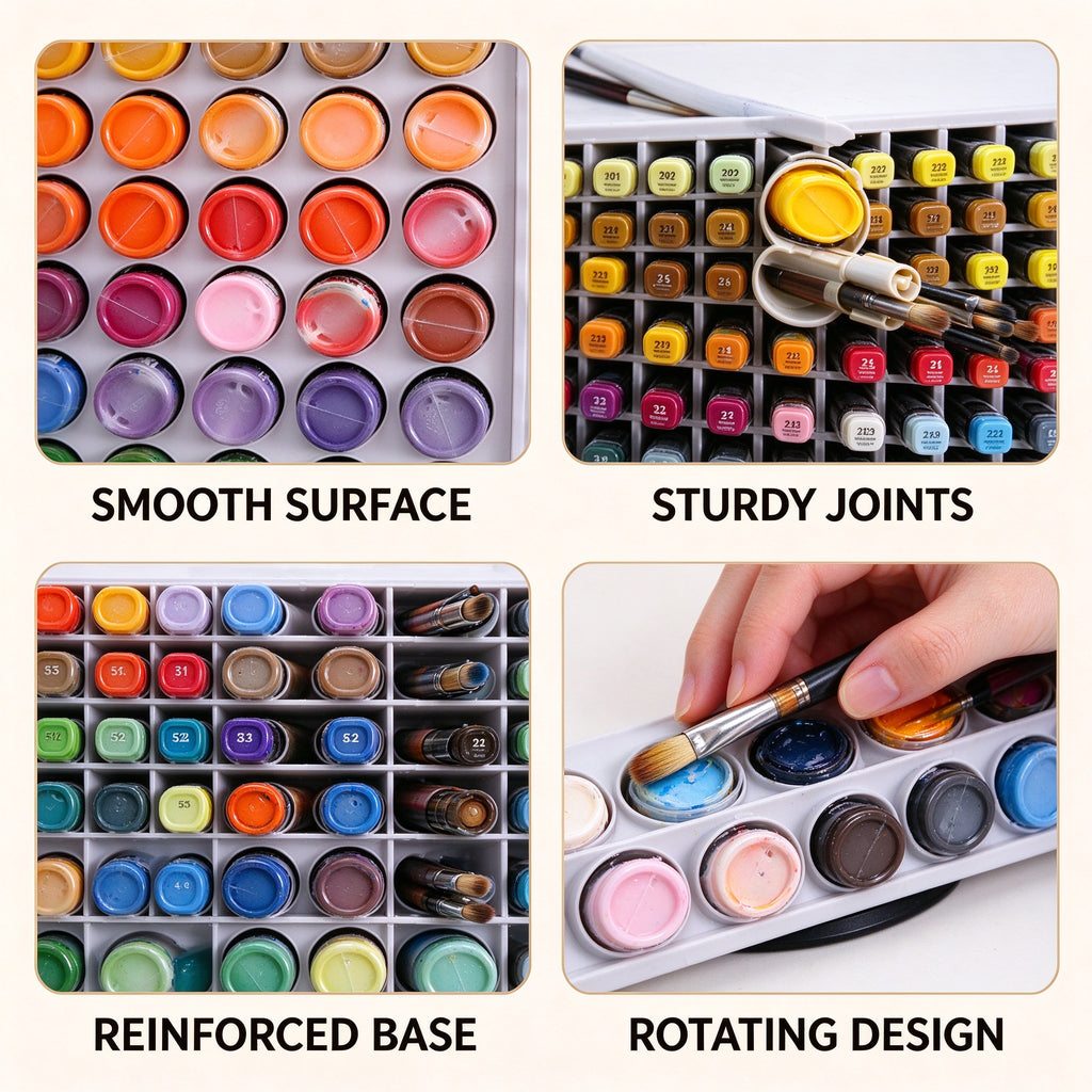 Rotating Paint and Marker Storage Tower for Desk, 72 or 120 Holes