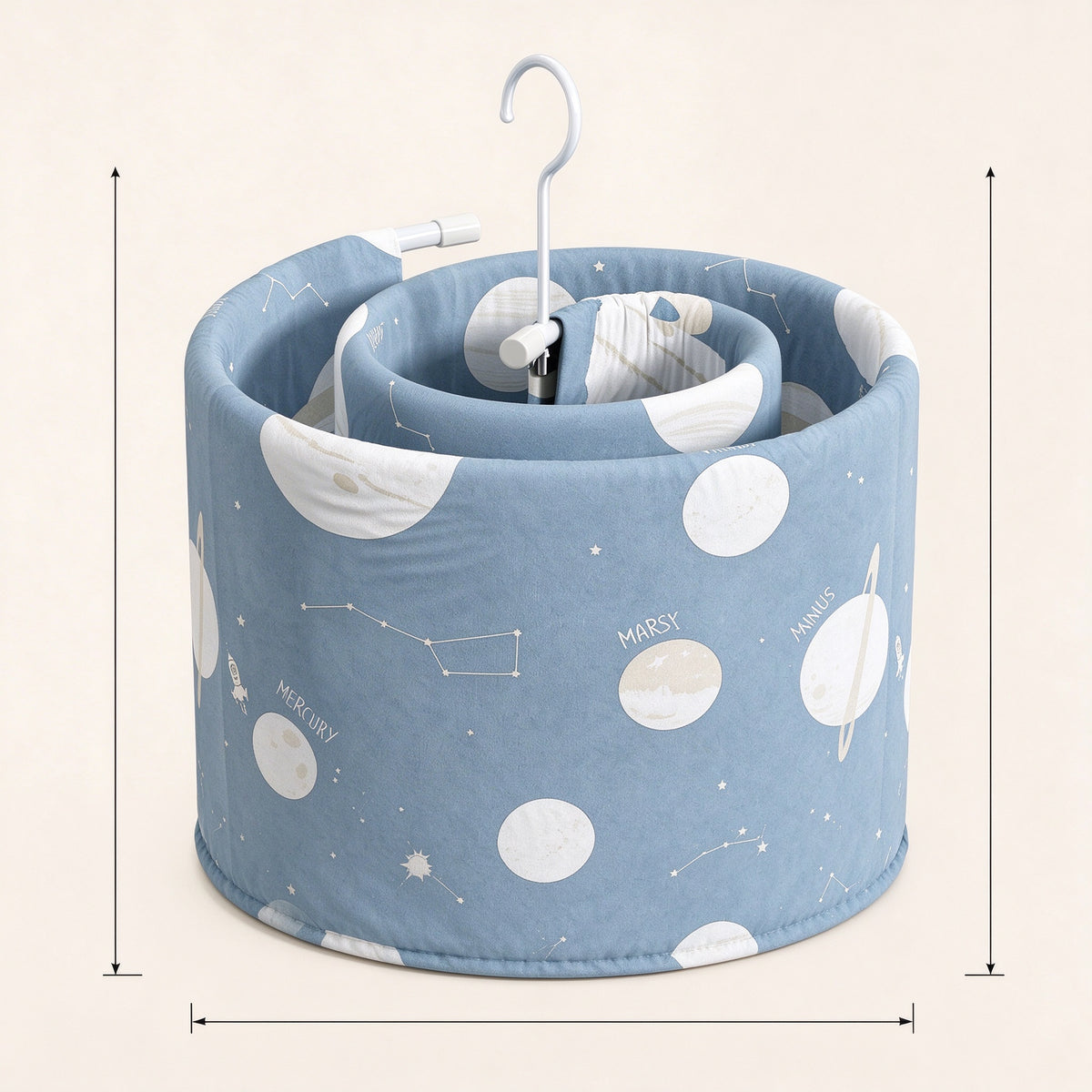 Spiral Drying Rack for Duvets, 16.5 in Coil, Metal, Laundry Room