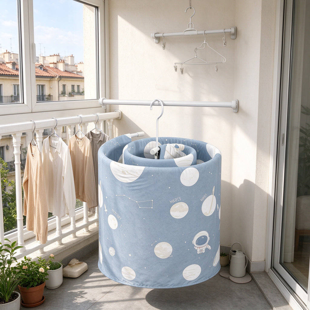 Spiral Drying Rack for Duvets, 16.5 in Coil, Metal, Laundry Room