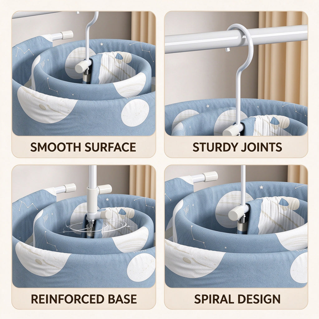 Spiral Drying Rack for Duvets, 16.5 in Coil, Metal, Laundry Room