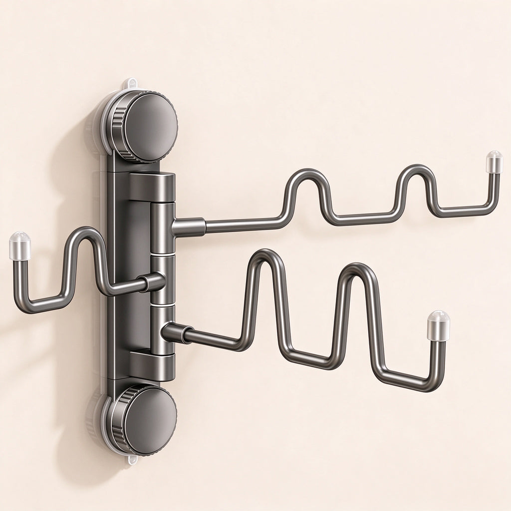 Suction Cup Shoe Drying Rack, 12 in, 2 or 3 Folding Rods