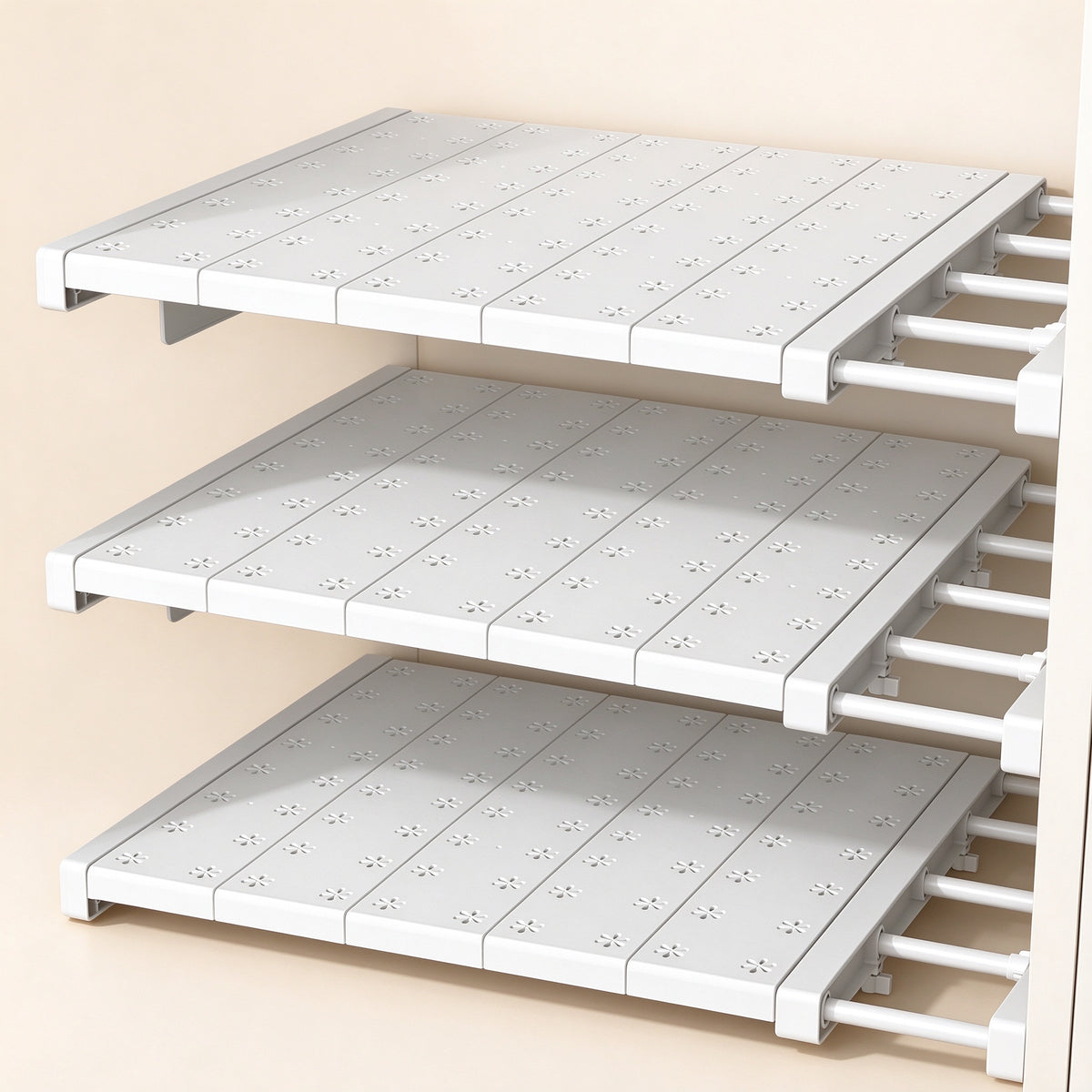 Expandable Shelf Tray, Telescopes 11.8-49.2 in, Carbon Steel