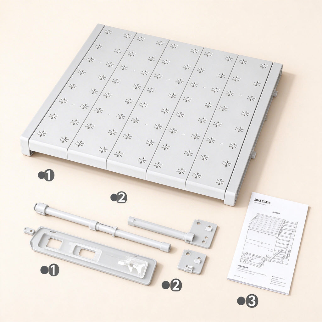 Expandable Shelf Tray, Telescopes 11.8-49.2 in, Carbon Steel