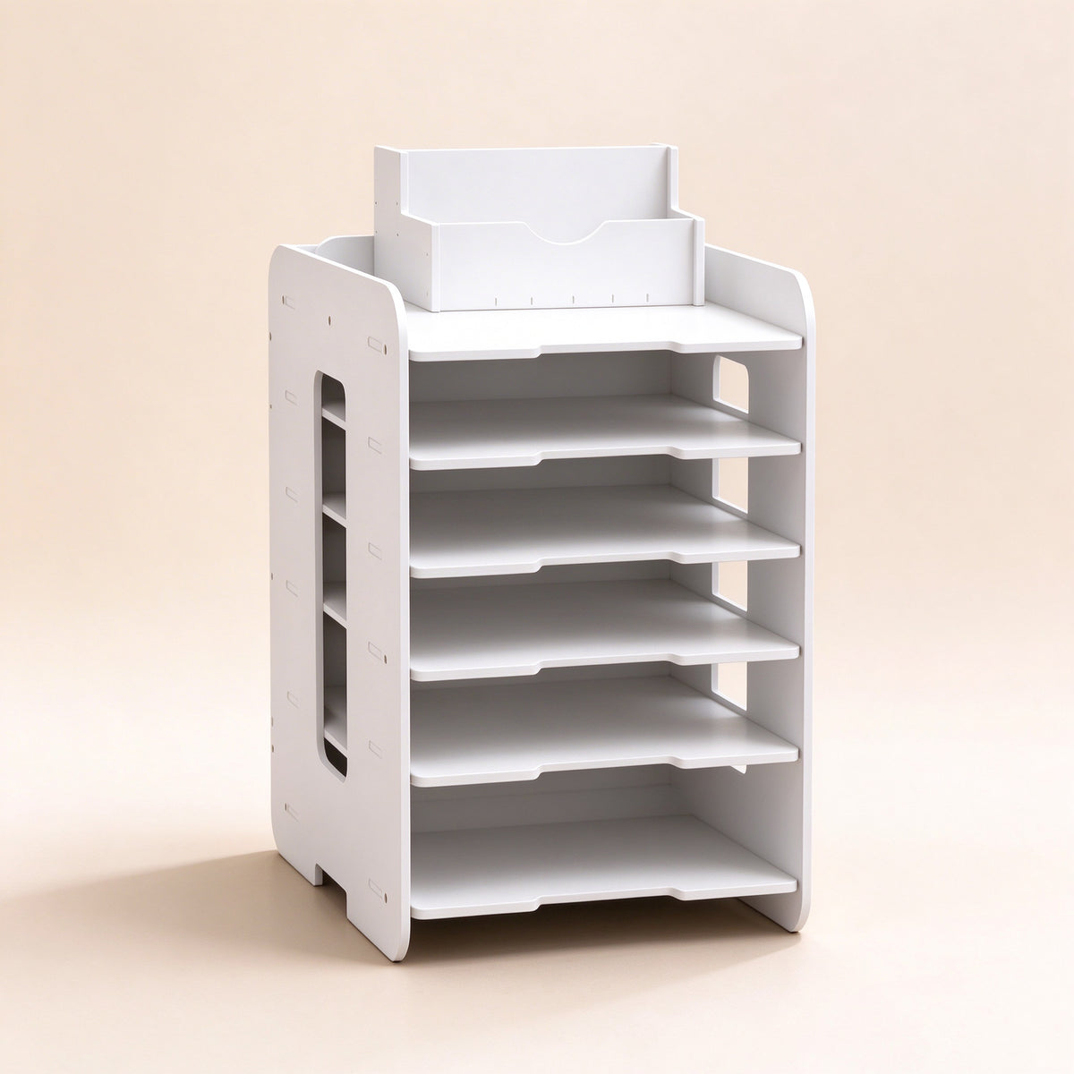 Tiered Desk File Organizer, 4 or 7 Tier, 9.1 or 13.4 in Wide, PVC