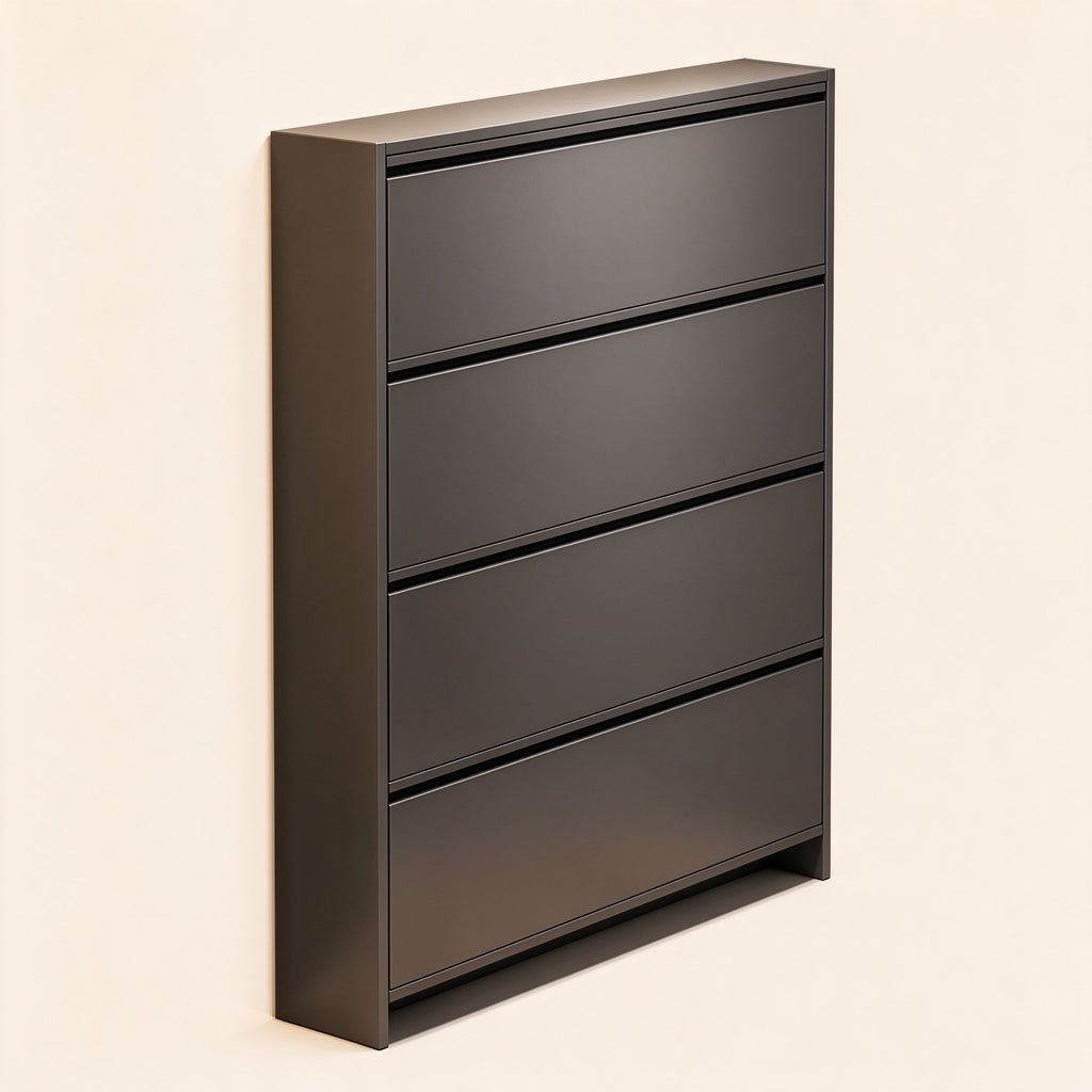 Ultra-Slim Flip-Down Shoe Cabinet, 2 or 3 Tier, 20 or 25.8 in Wide