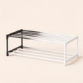 Under-Bed Shoe Rack, 2 Tier, 8.3 in Tall, 18.1 to 29.5 in Wide