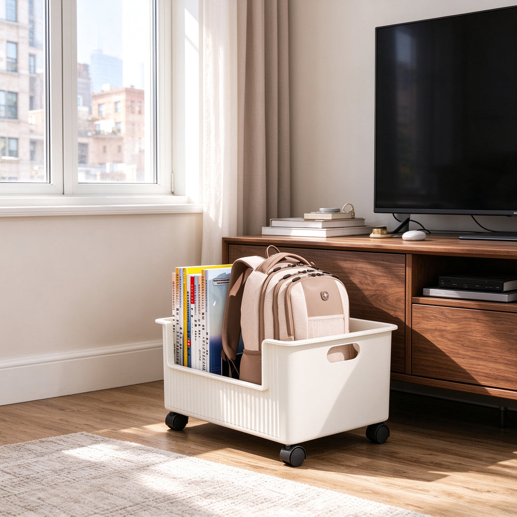 Rolling Under-Desk Storage Cart, 15.0 and 15.7 in Wide, Casters