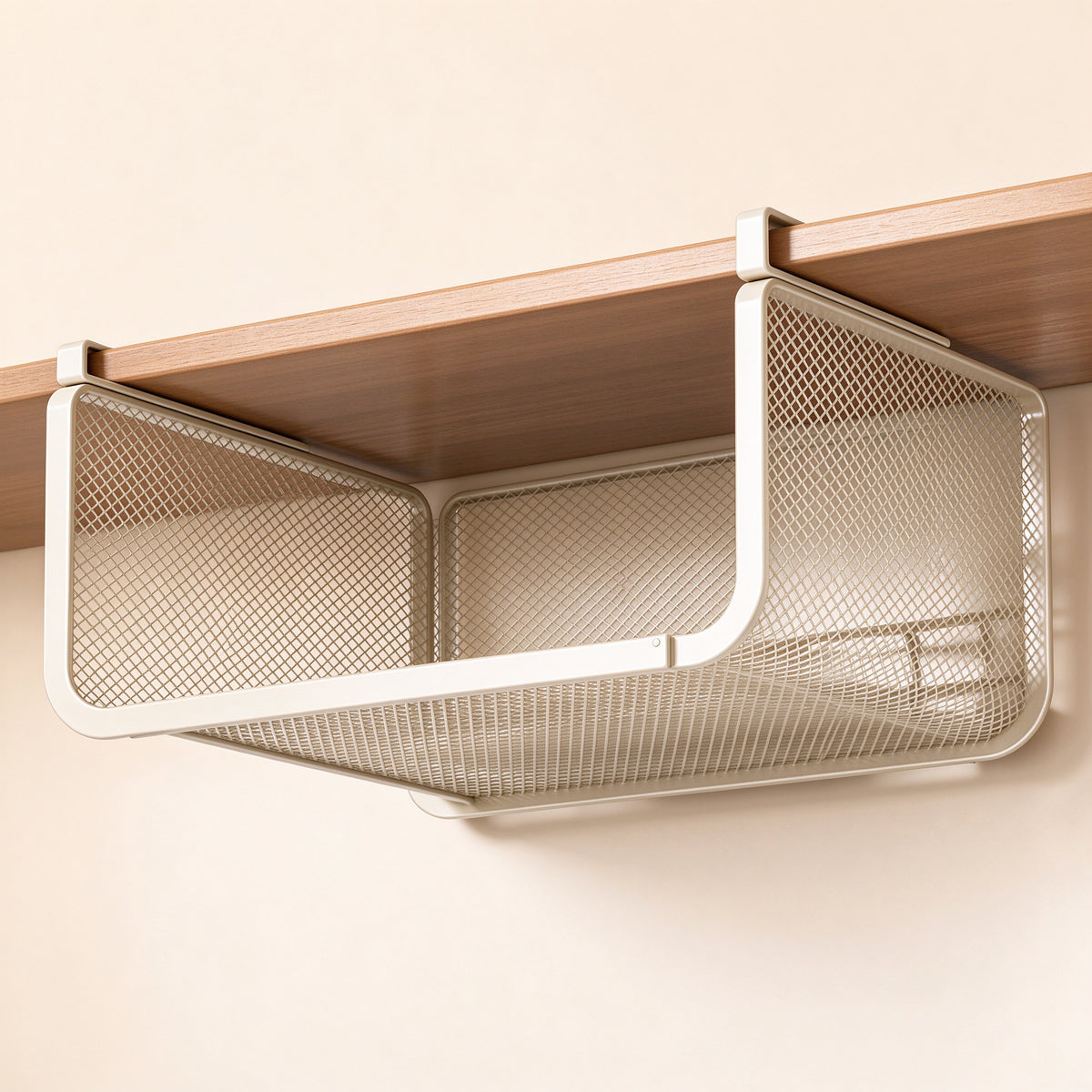 Under-Shelf Hanging Basket, 15.0 or 15.9-25.5 in Wide, Steel Mesh