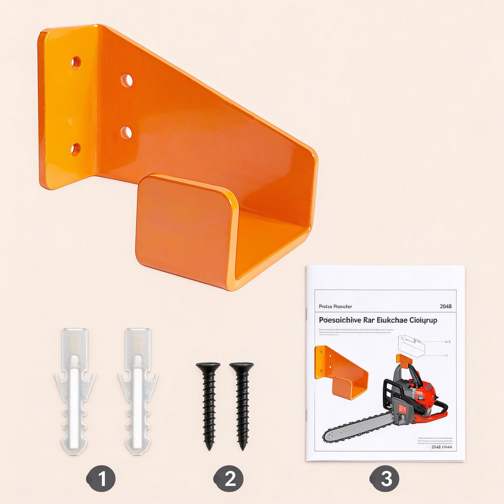 Wall-Mount Chainsaw Hanger, Steel Hook, 3.5 in Deep, 1 or 2 Pack