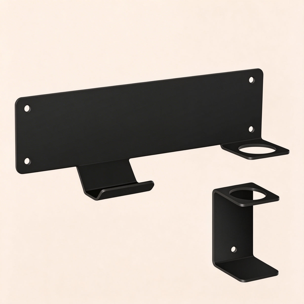 Wall-Mount Floor Jack Holder, 10 in Steel Bracket, 110 lb