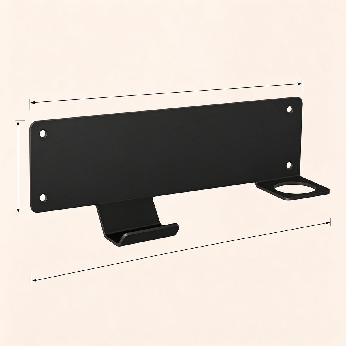 Wall-Mount Floor Jack Holder, 10 in Steel Bracket, 110 lb