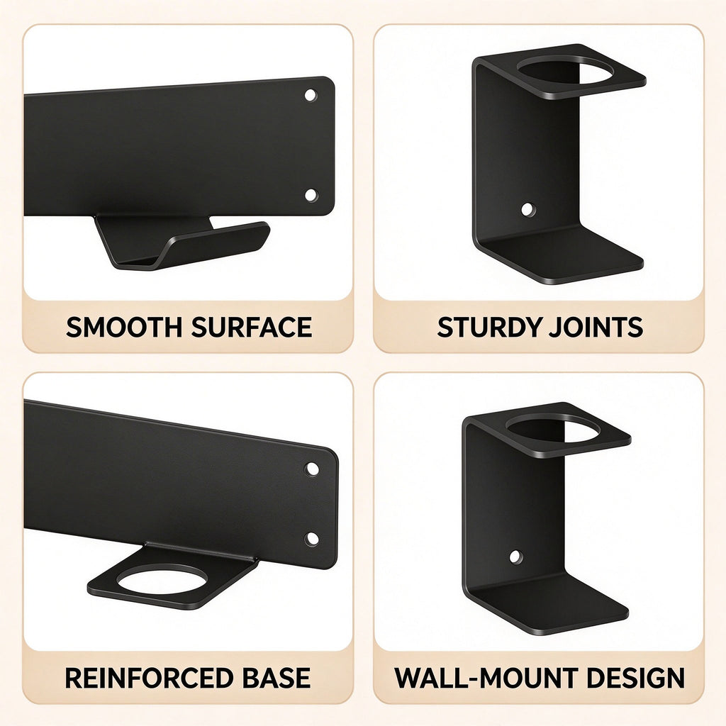 Wall-Mount Floor Jack Holder, 10 in Steel Bracket, 110 lb