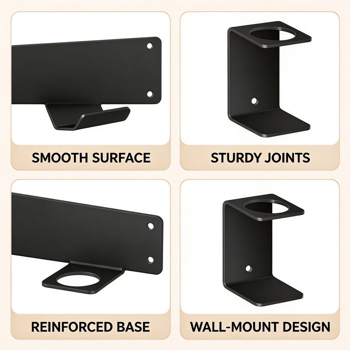 Wall-Mount Floor Jack Holder, 10 in Steel Bracket, 110 lb