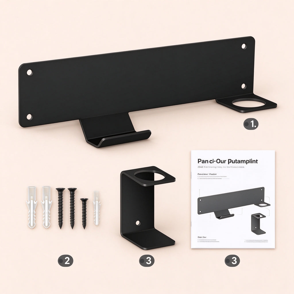 Wall-Mount Floor Jack Holder, 10 in Steel Bracket, 110 lb