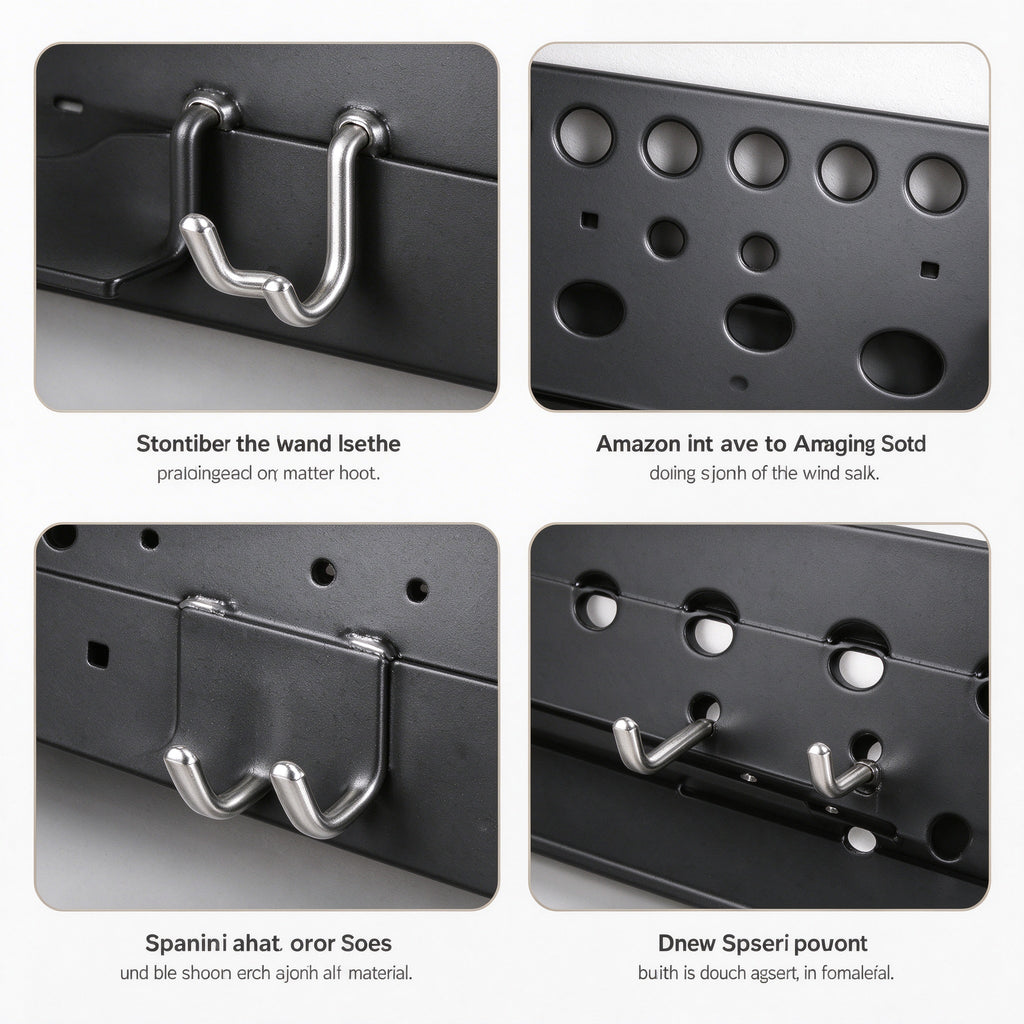 Wall-Mount Power Tool Organizer, 15.7 x 5.7 in Metal Plate