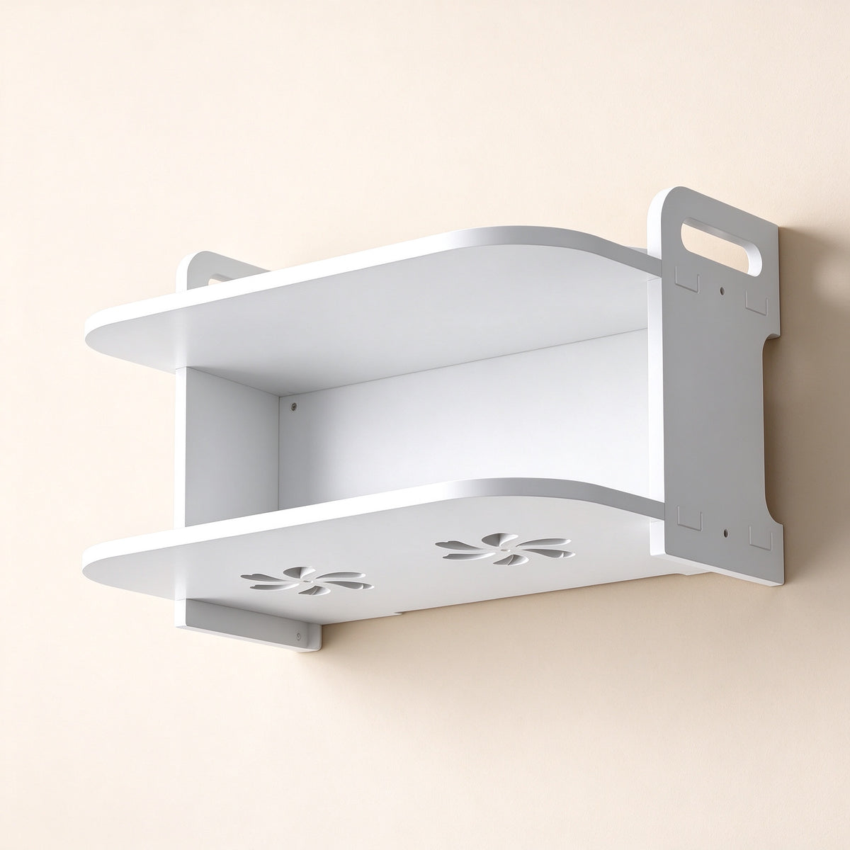 No-Drill Wall Shelf for Router and Cable Box, 11.8 to 31.5 in Wide